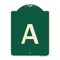 Signmission Designer Series Sign W/ Letter A, Green & Tan Heavy-Gauge Aluminum Sign, 24" x 18", G-1824-22964 A-DES-G-1824-22964 - alternate 1